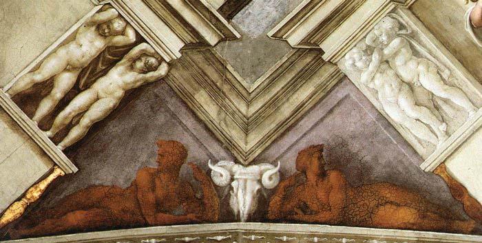 Michelangelo Buonarroti Bronze nudes France oil painting art